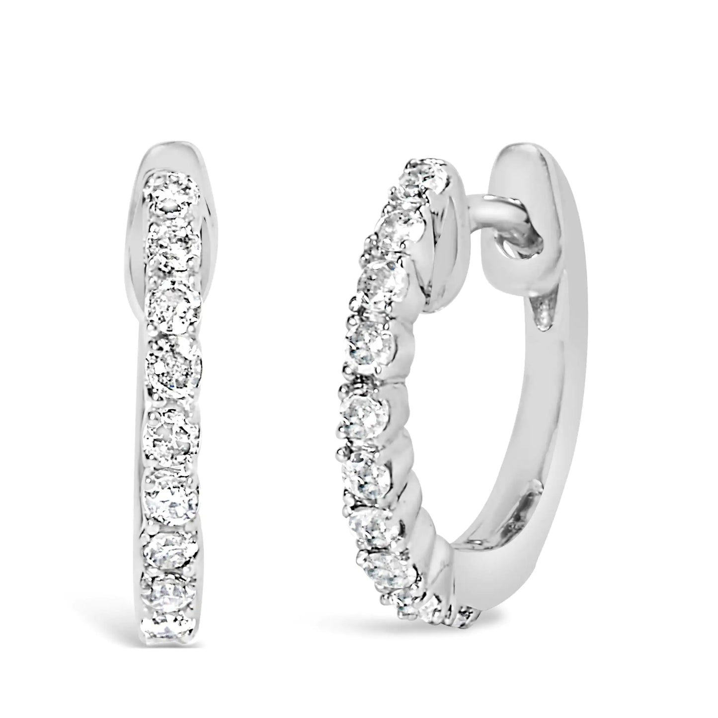 Petite Diamond Hoop Earrings