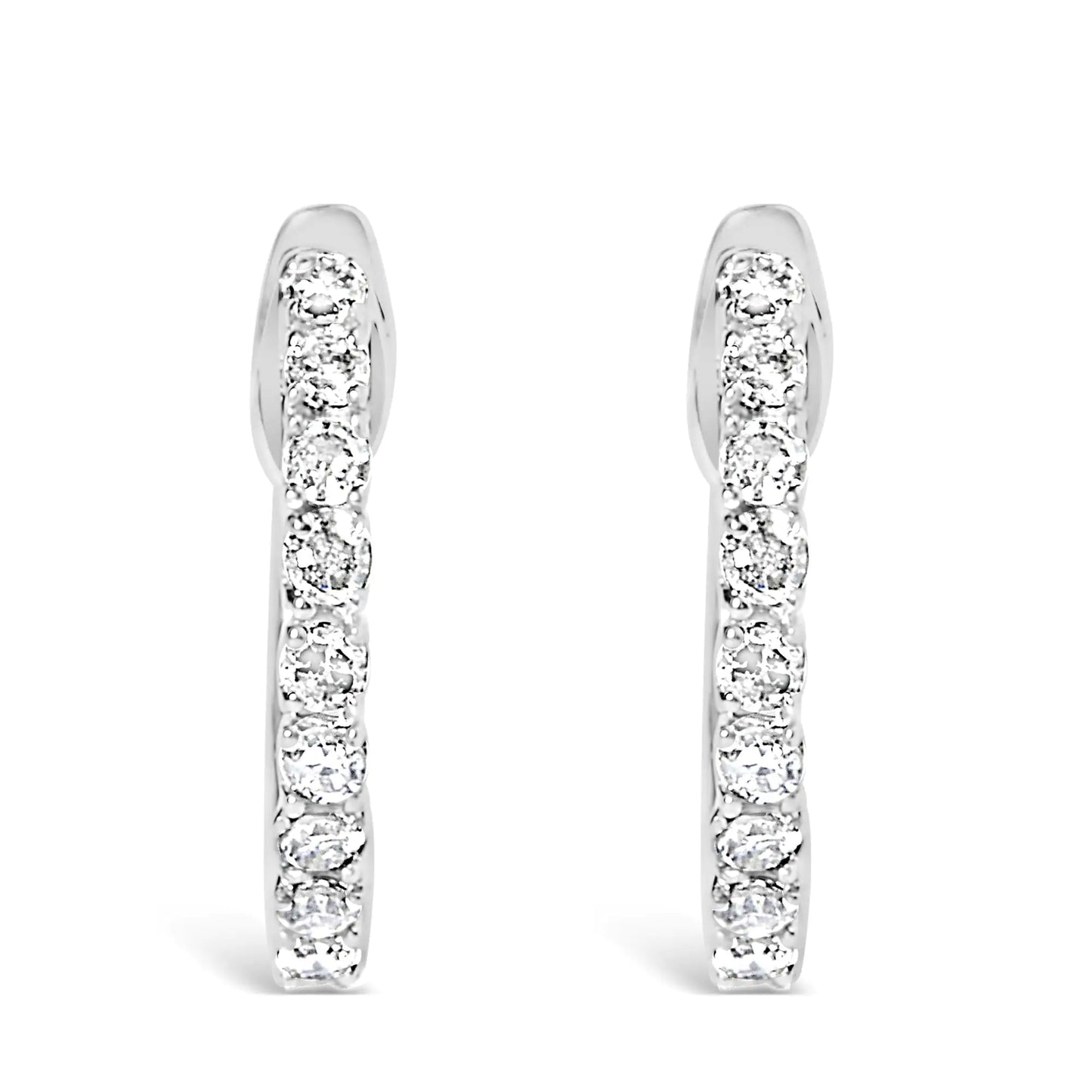 Petite Diamond Hoop Earrings