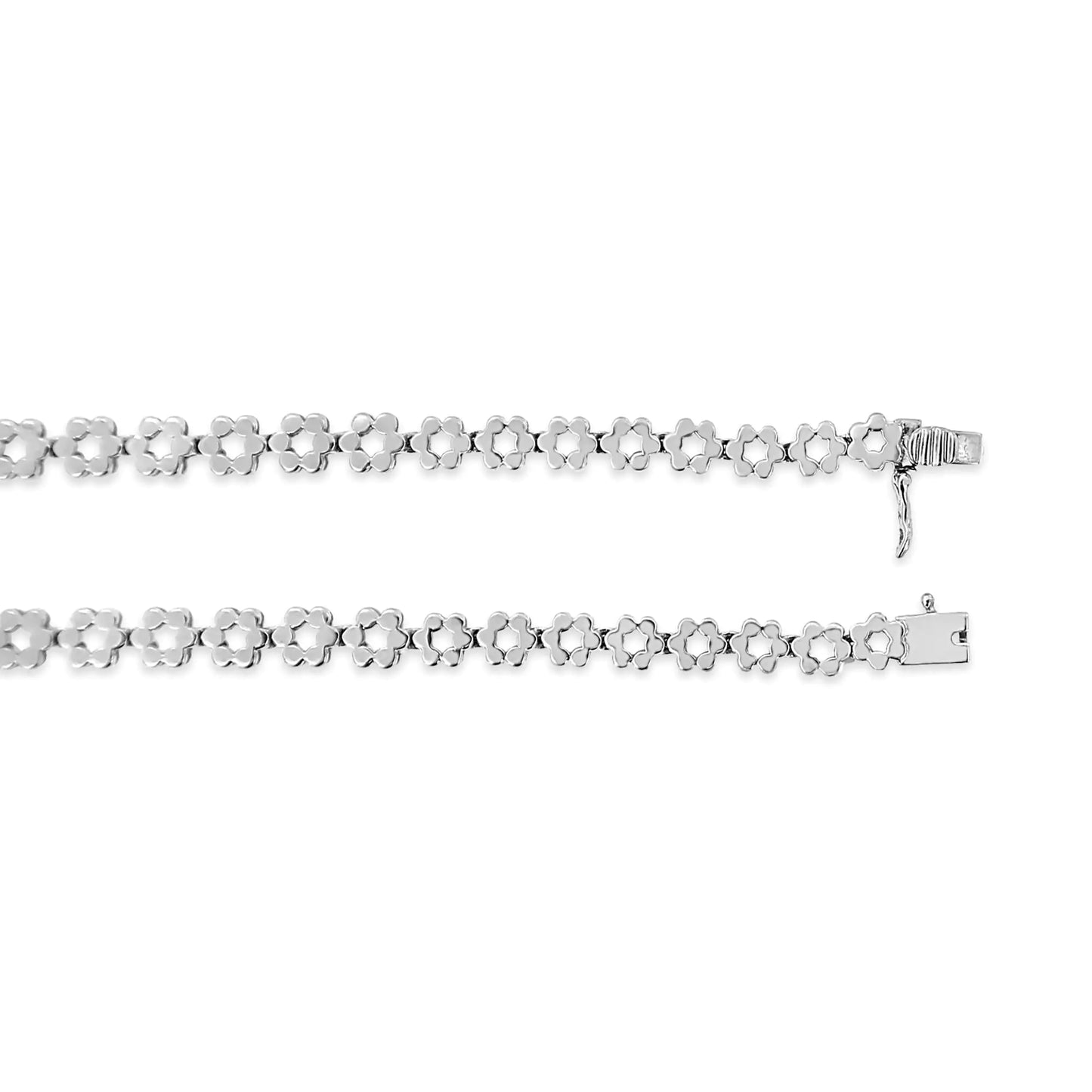 14K White Gold Riviera Diamond Necklace (IGI Certified)