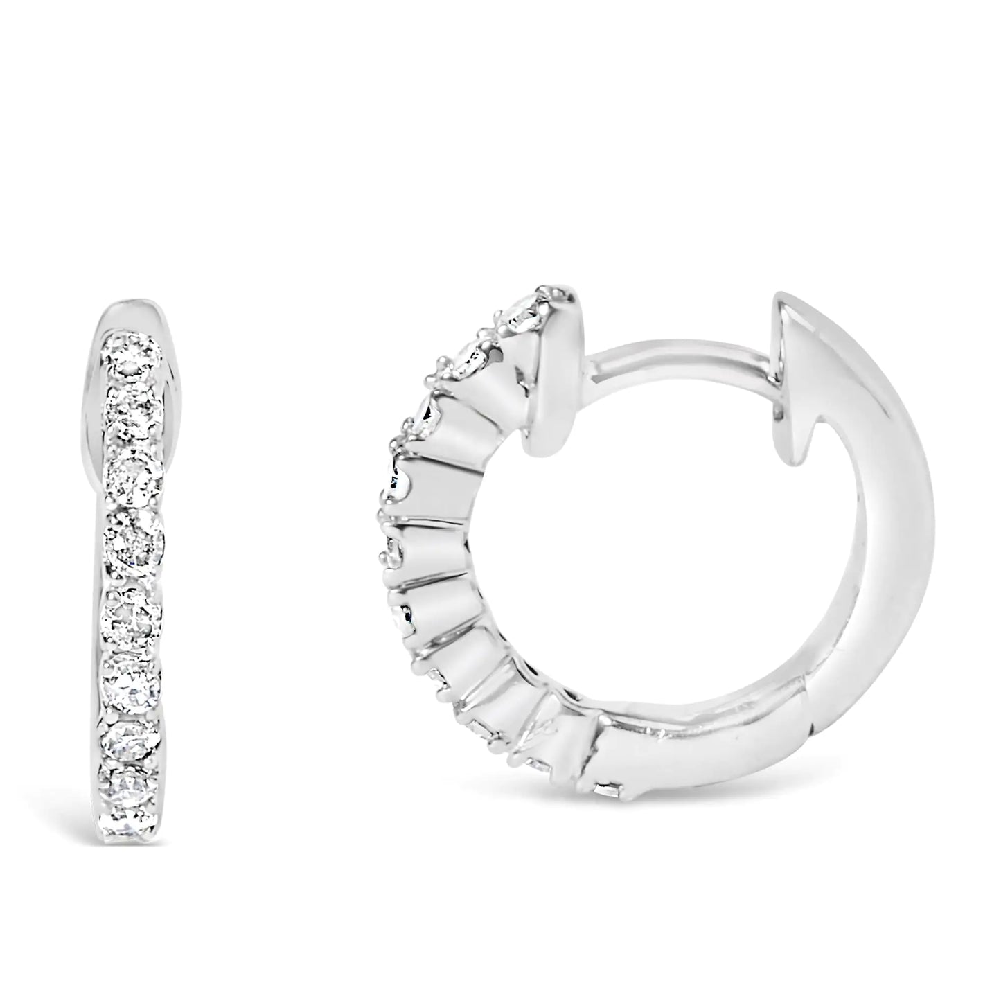 Petite Diamond Hoop Earrings