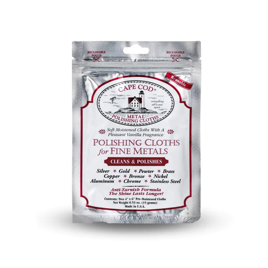 Cape Cod Polishing Cloths for Fine Metals | 2 Pack